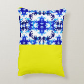 アイスブルースノーボーダースカイイエロースノーボーディングスポーツ アクセントクッション (裏面(縦))