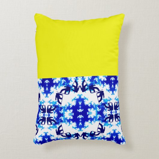 アイスブルースノーボーダースカイイエロースノーボーディングスポーツ アクセントクッション (正面(垂直))