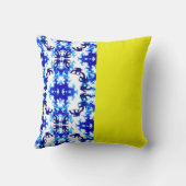 アイスブルースノーボーダースカイイエロースノーボーディングスポーツ クッション (裏面)