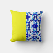 アイスブルースノーボーダースカイイエロースノーボーディングスポーツ クッション (正面)