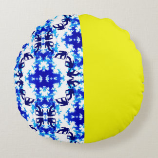 アイスブルースノーボーダースカイイエロースノーボーディングスポーツ ラウンドクッション