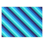 アイスブルーティール（緑がかった色）ストライプズスモールテーブルクロス テーブルクロス (正面(横))