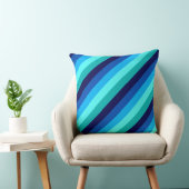 アイスブルーティール（緑がかった色）ストライプズビッグ装飾用クッション クッション (椅子)