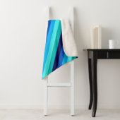 アイスブルーティール（緑がかった色）ストライプズミディアムシェルパブランケット シェルパブランケット (インサイチュ)