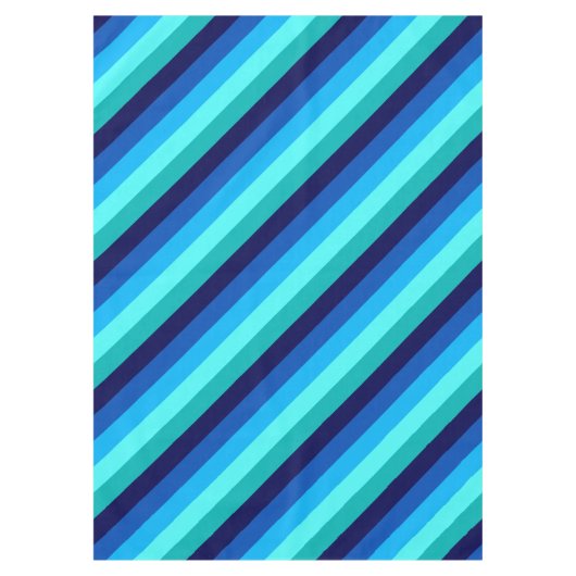 アイスブルーティール（緑がかった色）ストライプズミディアムテーブルクロス テーブルクロス (正面)