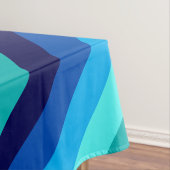 アイスブルーティール（緑がかった色）ストライプズミディアムテーブルクロス テーブルクロス (インサイチュ)