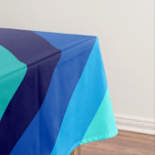 アイスブルーティール（緑がかった色）ストライプズラージテーブルクロス テーブルクロス (インサイチュ)