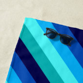 アイスブルーティール(緑がかった色)ストライプビーチタオル ビーチタオル (インサイチュ)