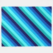 アイスブルーティール(緑がかった色)ストライプフリースブランケット フリースブランケット (正面(横))