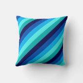 アイスブルーティール（緑がかった色）ストライプ装飾用クッション クッション (裏面)