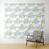 アイスブルーパンジーonタペストリー タペストリー (インサイチュ(横))