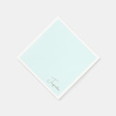 アイスブルーパーソナライズされたスクリプト名シャワーカクテル スタンダードカクテルナプキン (角)