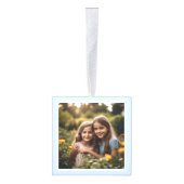 アイスブルーフェスティバルクリスマス記念パーソナライズされた品 キューブオーナメント (右)