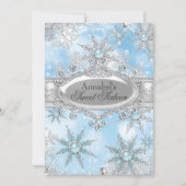 アイスブループリンセスウィンターワンダーランドスウィート16 招待状 (正面)