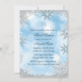 アイスブループリンセスウィンターワンダーランドスウィート16 招待状 (裏面)