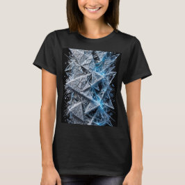 アイスブルーホワイトモザイク | 極限の3D霜クリスタル Tシャツ