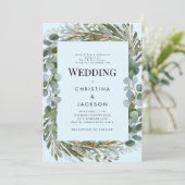 アイスブルーユーカリ両親結婚の 招待状 (スタンド正面)