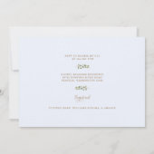 アイスブルーユーカリ金ゴールド文字ブライダルシャワー 招待状 (裏面)