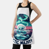 アイスブルーレトロ北極熊の威厳 エプロン (インサイチュ)