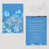 アイスブルー冬のワンダーランド結婚ズ エンクロージャーカード (正面/裏面)