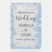 アイスブルー冬クリスマスアクリル結婚のサイン アクリルサイン (正面)