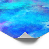 アイスブルー抽象デザイン ポスター (角)