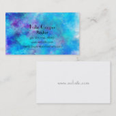 アイスブルー抽象デザイン 名刺 (正面/裏面)