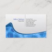 アイスブルー抽象芸術波模写名刺 名刺 (正面)