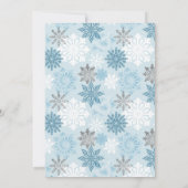 アイスブルー極熊ベビーシャワー 招待状 (裏面)