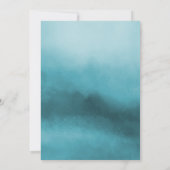 アイスブルー水彩結晶写真卒業 案内状 (裏面)