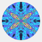 アイスブルー水 ラウンドシール (正面)