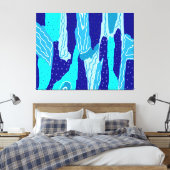 アイスブルー海 キャンバスプリント (インサイチュ (寝室))