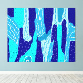 アイスブルー海 キャンバスプリント (インサイチュ (ウッドフロア))