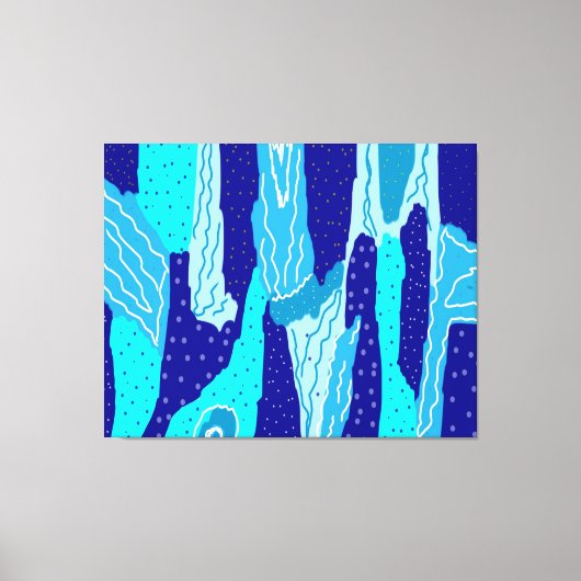 アイスブルー海 キャンバスプリント (正面)