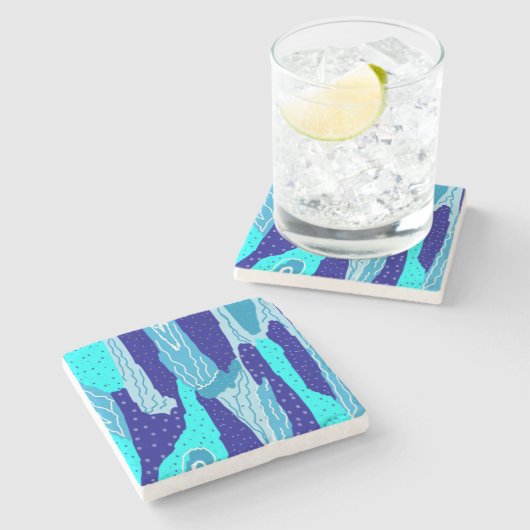 アイスブルー海 ストーンコースター (横)