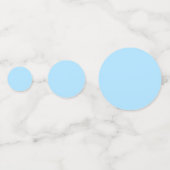 アイスブルー無地のカラー |クラシック |エレガント | コンフェッティ (裏面)