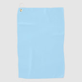 アイスブルー無地のカラー |クラシック |エレガント | ゴルフタオル (正面)