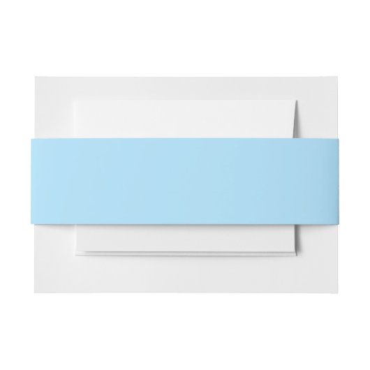 アイスブルー無地のカラー |クラシック |エレガント | 招待状ベリーバンド (正面例)