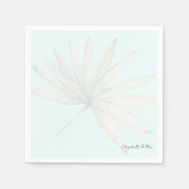 アイスブルー熱帯カップルのスクリプト名結婚ズ スタンダードカクテルナプキン