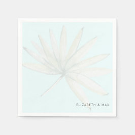 アイスブルー熱帯性夫婦の名結婚前 スタンダードカクテルナプキン