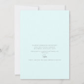 アイスブルー結婚ズドレスブライダルシャワー 招待状 (裏面)