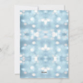 アイスブルー雪のスパークルファミリーフォトホリデーカード シーズンカード (裏面)