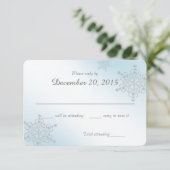 アイスブルー雪片の応答カード 出欠カード (スタンド正面)