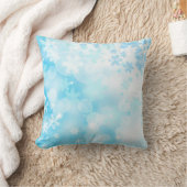アイスブルー雪 クッション (ブランケット)