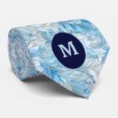 アイスブルー ウィンターボタニカル ネクタイ (ロール)