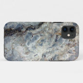アイスブルー ホワイト マーブル 石調仕上げ Case-Mate iPhoneケース (裏面(横))