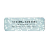 アイスブルー《写真》ぼけ味差出人住所 ラベル (正面)