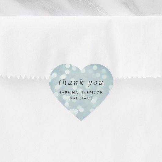 アイスブルー《写真》ぼけ味 | ビジネパーソナライズされたス感謝 ハートシール