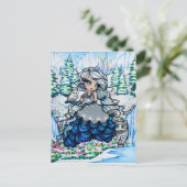 アイスプリンセスウィンタースノークイーンガールファンタジーアート ポストカード (スタンド正面)