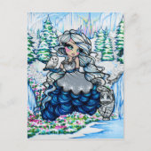 アイスプリンセスウィンタースノークイーンガールファンタジーアート ポストカード (正面)